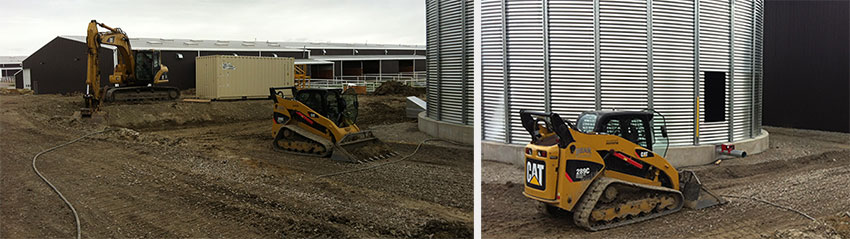 Preparing pads for grain bins